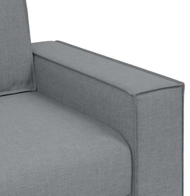 3 darabos kanapé szett párnákkal világosszürke szövet