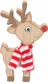Rénszarvas Figura Fa 15cm dekoráció
