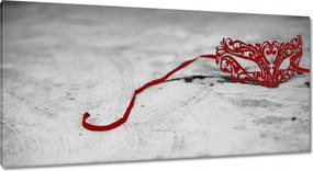 Vászonkép 115x55 Vörös velencei maszk