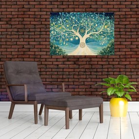 Kép – Mágikus fa spirálokkal (90x60 cm)