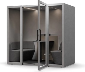 INBOX akusztikai irodai fülke 4 személyes, 2200 × 2200 × 1220 mm
