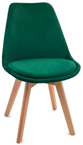 Bársony étkezőszék skandináv stílusban Green Glamor