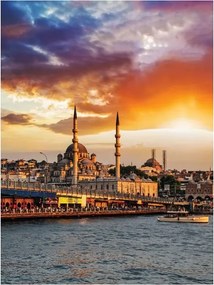 Fotótapéta Isztambul híd mecsetek naplemente vinil 184x254 +ragasztó