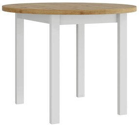 Asztal Victorville 355Artisan tölgy, Fehér, 76cm, Hosszabbíthatóság, Laminált forgácslap, Fa