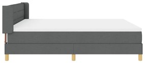 Boxspringágy Matrac, sötétszürke, 180 x 200 cm, szövet