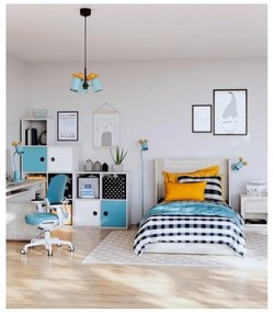 Világoskék asztali lámpa fém búrával (magasság 50 cm) Mouse – GTV