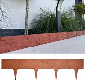 Palisada gyepszegély Stone 0,8mb terrakotta Kerti tégla ágyások