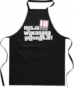Konyhai Kötény fekete Születésnap 18 éves Tizennyolcas Ajándék FA_471_cz