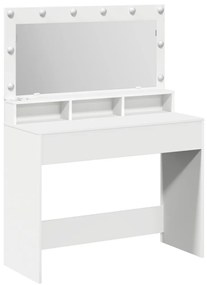 Fehér Sminktükör LED Világítással - 100x41x135 cm