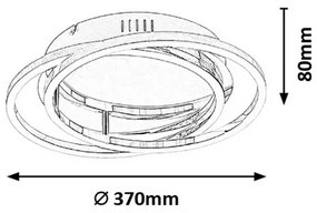 Rabalux 2184 - LED Mennyezeti lámpa SELENA LED/30W/230V átm. 37cm