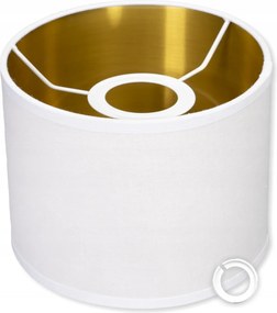 Lámpaernyő színes Fehér Arany 22/20cm hagyományos Henger