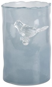 Kék üveg váza (magasság 15 cm) Bird On Branch – PT LIVING