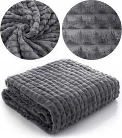 Szürke Polár Takaró Ágytakaró Puha Fotel Kanapé 140x200cm