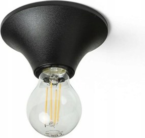 Rendl Boy mennyezeti lámpa E27, fekete, IP44, műanyag, átmérő 12 cm