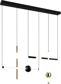 Fekete-aranyszínű LED dimmelhető függőlámpa Melita – Trio