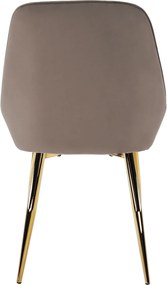 Étkezőszék, szürkésbarna Taupe/gold króm-arany, PERLIA