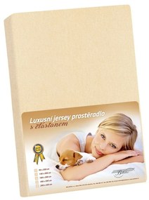 Dzsörzé lepedő elasztánnal, bézs