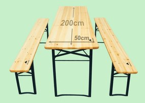 Fa sörpad garnitúra – 200 cm, 50cm