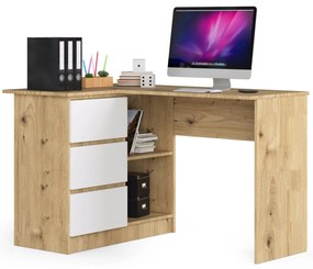 Sarok PC asztal Bodhi (artisan tölgy  + fehér) (B). Akció -14%. 1070964