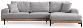 Sarokkanapé Eti Oak Jobbos - Szürke