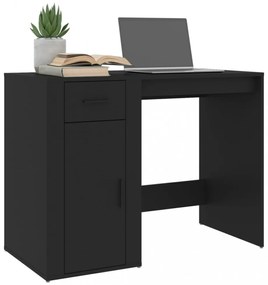 fekete szerelt fa íróasztal 100 x 49 x 75 cm