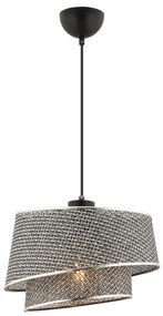 Kábeles függőlámpa BARETTE 1xE27/60W/230V szürke/fényes króm