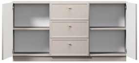 Lorini komód 150 cm - kasmír / arany fogantyúk