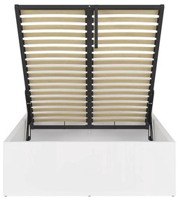 Egyszemélyes ágy 120 cm Tetrix 6 (fényes fehér) (ágyráccsal) (tárolóhellyel). 1098485