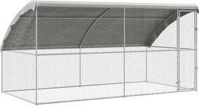 vidaXL Csirkeketrec 2 pcs Ezüst 400 x 200 x 198,5 cm Horganyzott acél