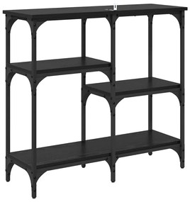 vidaXL polcokkal tárolóval Musta tammi 80 x 29 x 75 cm Faanyag