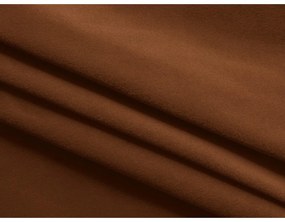 Terrakotta színű bársony kinyitható-tárolóhelyes sarokkanapé (jobb oldali-heverő résszel) Kapua – Makamii