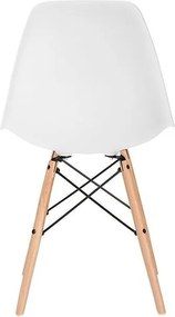 Maasix WGBS Magasfényű Fehér-Fekete 4 személyes étkezőszett Fehér Didier székekkel N