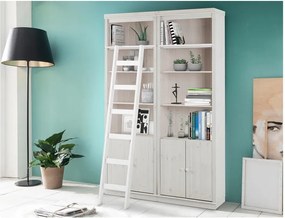 Fehér borovi fenyő könyvespolc 148x223 cm Anita – Støraa