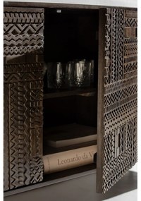 Sötétbarna mangófa TV-állvány 145x48x40 cm Kalai – MOME