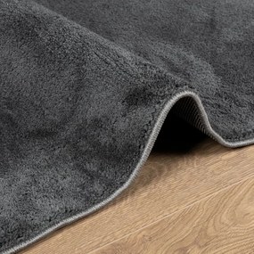 OVIEDO antracitszürke rövid szálú szőnyeg 80 x 250 cm