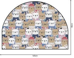 PIPPER. Védő textil falmatrica – Ív – Bulldogok Méret: 83x60cm, Indíték: névvel
