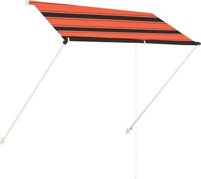 vidaXL narancssárga és barna feltekerhető napellenző 200 x 150 cm