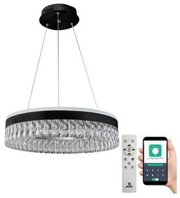 NEDES LED dimmelhető csillár zsinóron LED/90W/230V 3000-6500K fekete + távirányítás ND3909