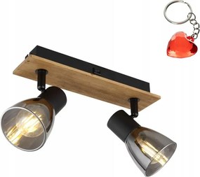 Fali lámpa kapcsolóval nappaliba 2xE14 üveg lámpabúra Claude 54307-2W Globo