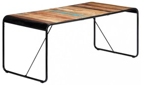 tömör újrahasznosított fa étkezőasztal 180 x 90 x 76 cm