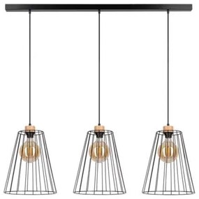 Spot-Light DO19319304 - ORAZIO 3 ágú függeszték 3xE27/60W/230V fenyő