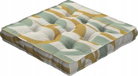 Kuba székpárna 50x50 menta-sárga