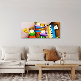 Kép - Zenészek, festmény (120x50 cm)