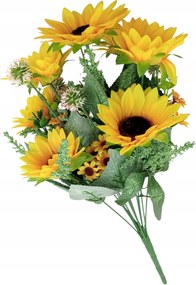 Mű Napraforgó Nagy Csokor Kompozíció Váza Dekoráció Minőség 45 CM