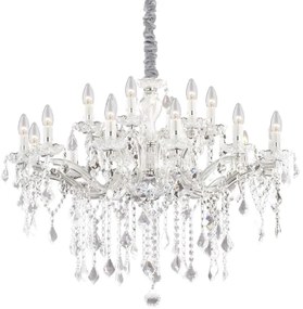 Ideal Lux - Kristály csillár láncon FLORIAN 18xE14/40W/230V átm. 86 cm átlátszó