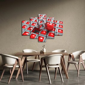 Kép - 3D fémes absztrakció (150x105 cm)