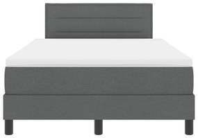 Box Spring Ágy Matraccal és LED Sötétszürke 120x190 cm Szövet