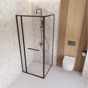 Blur szögletes zuhanykabin 80x80, titán