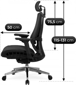 Ergonomikus forgószék fekete színben – DYLAN