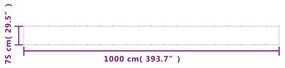 fekete 100% oxford poliészter erkélyparaván 75 x 1000 cm